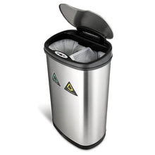 Load image into Gallery viewer, 13 Gallon Motion Sensor Multi-Compartments Trash &amp; Recycling Bin
