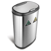 Load image into Gallery viewer, 13 Gallon Motion Sensor Multi-Compartments Trash &amp; Recycling Bin
