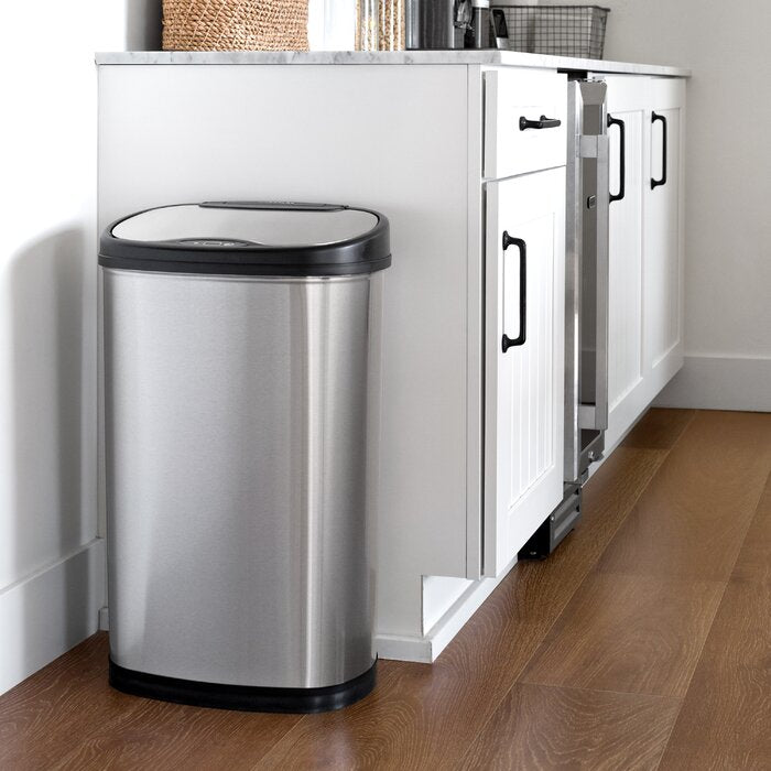 Stainless Steel 13 Gallon Motion Sensor Trash Can