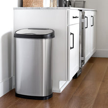 Load image into Gallery viewer, Stainless Steel 13.2 Gallon Motion Sensor Trash Can
