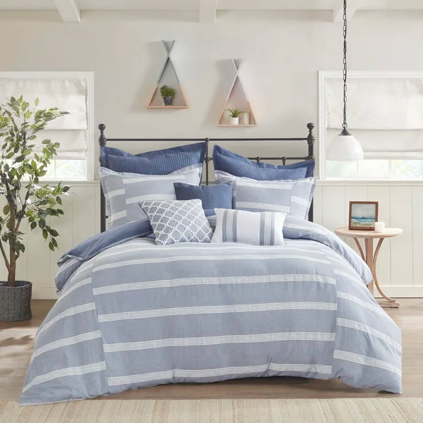 Noble Blue Standard Cotton Comforter Set queen
