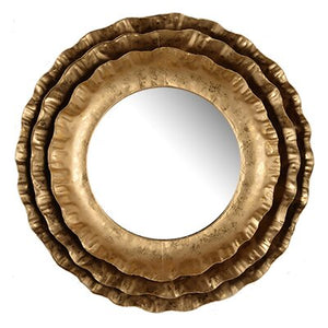 Gold Round Wall Mirror #9433