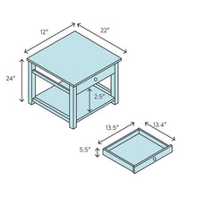 Load image into Gallery viewer, Nolanville End Table with Storage #1347HW

