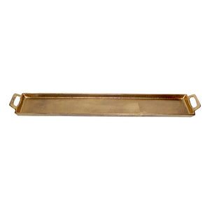 0.5" H x 30" W x 5" D Brass Nolia Aluminum Serving Tray (SB1720)