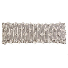 Load image into Gallery viewer, Nora Cotton Feathers Striped Lumbar Pillow (ND110)
