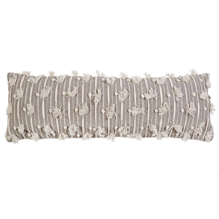 Nora Cotton Feathers Striped Lumbar Pillow (ND110)