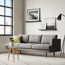 Load image into Gallery viewer, Norah 84&quot; Wide Velvet Recessed Arms Sofa Dark Gray
