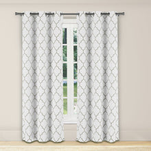 Load image into Gallery viewer, Noreen Geometric Room Darkening Thermal Grommet Curtain Panels (Set of 2) 272DC
