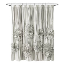 Load image into Gallery viewer, 72" W x 72" L Light Gray Noren Solid Color Single Shower Curtain
