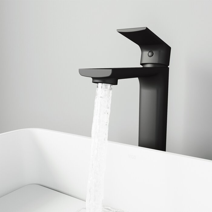 Vigo Matte Black Vessel Sink Faucet - Single Handle Lav #9317