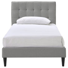 Load image into Gallery viewer, Gray Norland Tufted Upholstered Platform Bed, #6262
