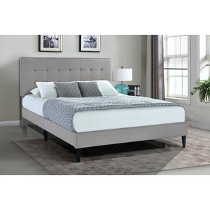 Gray Norland Tufted Upholstered Platform Bed, #6262