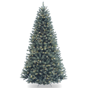 North Valley Blue Spruce Artificial Christmas Tree with Clear/White Lights 7'