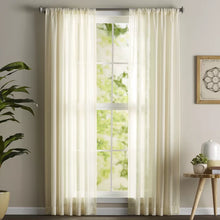 Load image into Gallery viewer, Northey Solid Sheer Rod Pocket Single Curtain Panel, 52&quot;W x 63&quot;L, (Set of 3)
