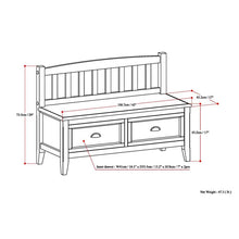Load image into Gallery viewer, White Northview Wood Drawer Storage Bench
