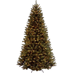 Norwood Fir Lighted Artificial Spruce Christmas Tree, 9' H