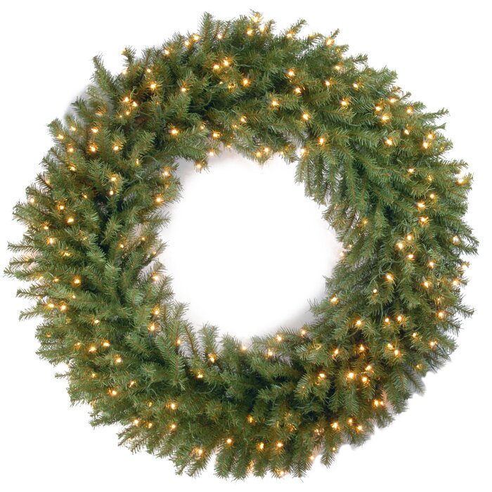 Norwood Fir Lighted PVC Wreath AP402
