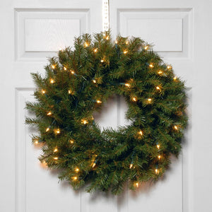 24" Norwood Fir Lighted Wreath