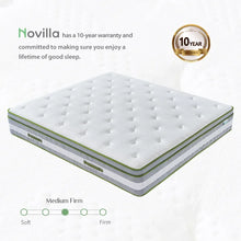 Load image into Gallery viewer, Novilla 12&quot; Cooling Medium Hybrid Mattress queen
