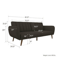 Load image into Gallery viewer, Novogratz Brittany 81.5&#39;&#39; Round Arm Sleeper
