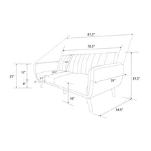Load image into Gallery viewer, Novogratz Brittany 81.5&#39;&#39; Round Arm Sleeper
