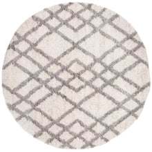 Load image into Gallery viewer, Novotny Geometric Area Rug in Cream/Gray round 8&#39;
