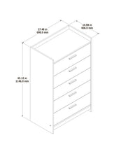 Load image into Gallery viewer, Nowell 5 Drawer Chest (AS IS) in Frost White MR43
