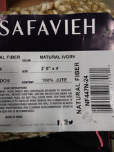 Load image into Gallery viewer, Manuela Handmade Flatweave Jute/Sisal Area Rug in Beige, 2&#39;6&quot; x 4&#39;
