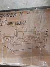 Load image into Gallery viewer, Sectional Sofa Chaise ONLY, Left Hand Facing, Dark Grey
