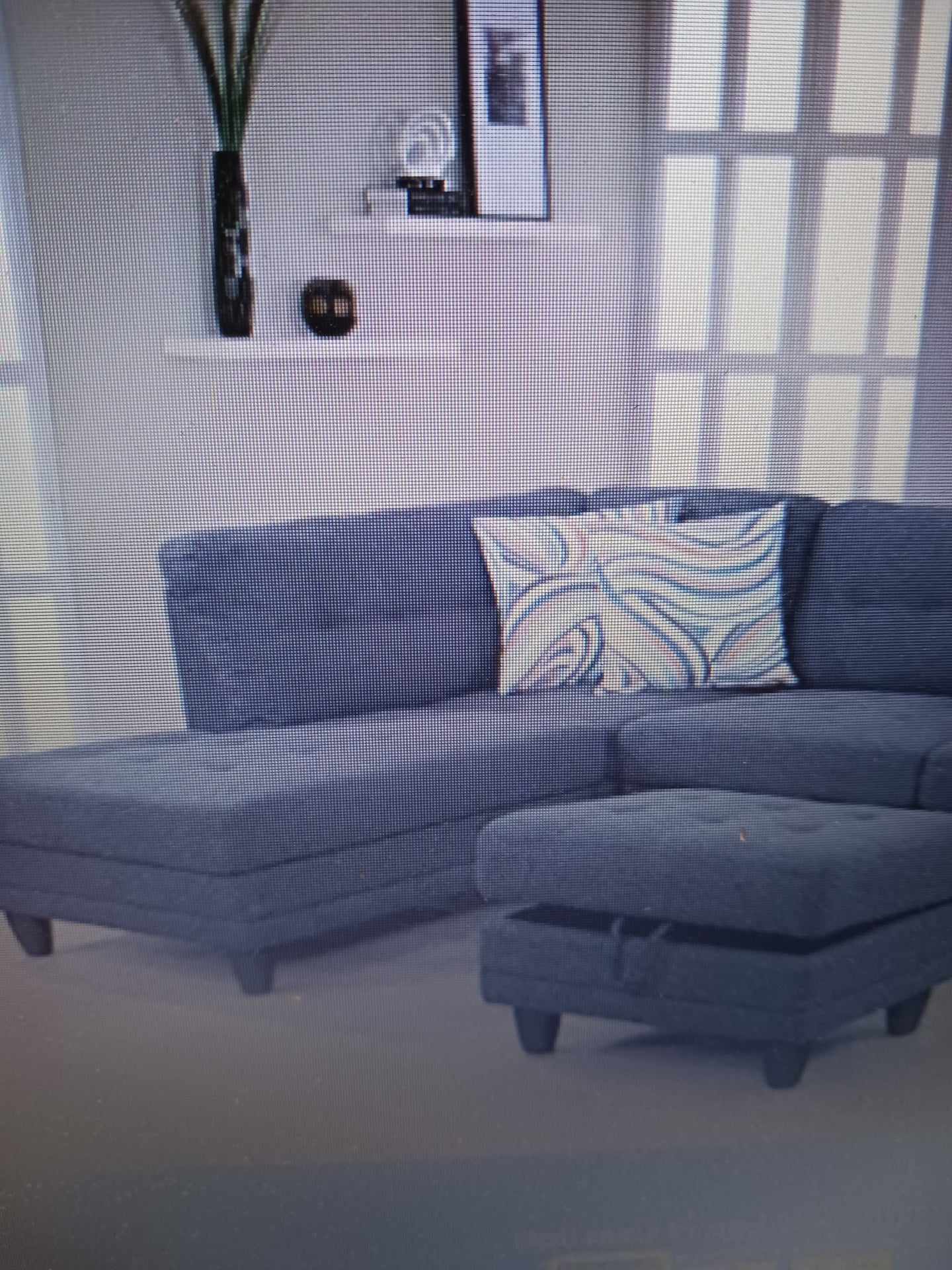 Sectional Sofa Chaise ONLY, Left Hand Facing, Dark Grey