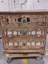 Load image into Gallery viewer, 3 Drawer Brown Mango Wood Console
