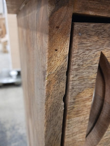 3 Drawer Brown Mango Wood Console