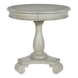 Avalon Round Accent Table - Antique Grey Stone