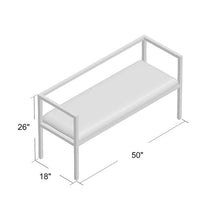 Load image into Gallery viewer, O&#39;Hara Upholstered Bench Gray Velvet(2597RR)
