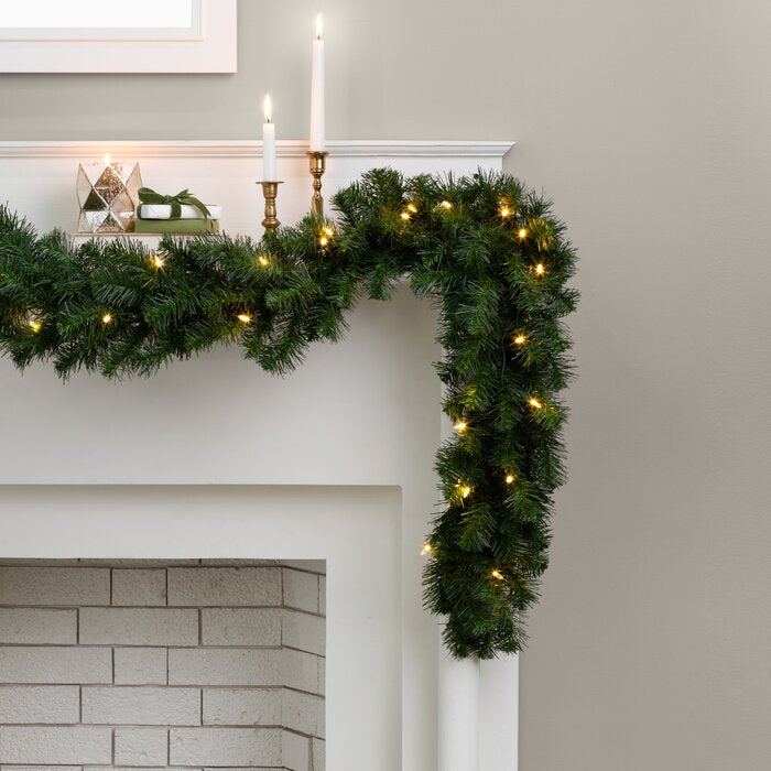 Oberlander 108'' Lighted Faux Fir Garland