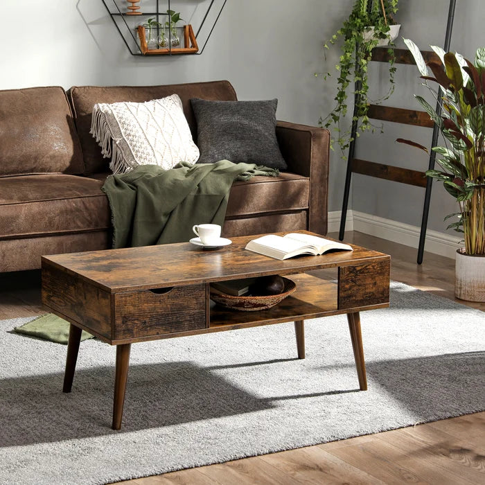 Oday Solid Wood Coffee Table with Storage