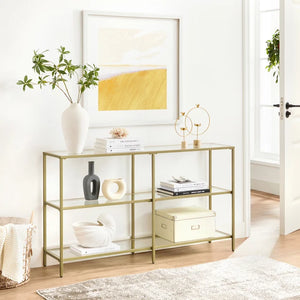 28.7" H x 51.2" W x 11.8" D Gold Odine Console Table
