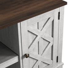 Load image into Gallery viewer, Saw cut-off White Odine TV Stand for TVs up to 60"
