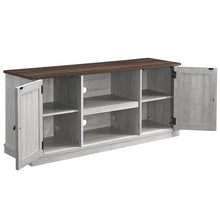 Load image into Gallery viewer, Saw cut-off White Odine TV Stand for TVs up to 60"
