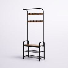 Load image into Gallery viewer, Odysseus 28.3&#39;&#39; Wide Hall Tree with Bench and Shoe Storage
