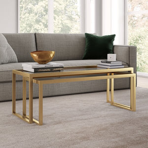 Ogrady 2 Piece Sled Nesting Tables Gold(2454RR)