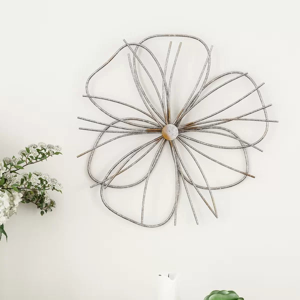 Ohare Flower Sculpture Metal Wall Decor