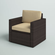 Load image into Gallery viewer, Sand Okamoto Outdoor Wicker Deep Seating Patio Chair with Cushions
