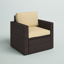Load image into Gallery viewer, Sand Okamoto Outdoor Wicker Deep Seating Patio Chair with Cushions
