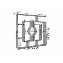 Load image into Gallery viewer, Okane 52&#39;&#39; H x 52&#39;&#39; W Geometric Bookcase
