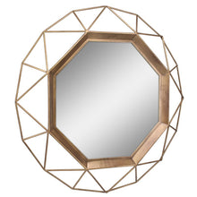 Load image into Gallery viewer, Okeefe Geometric Metal Frame Hanging Accent Mirror with Mounting Brackets 4829RR
