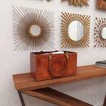 Load image into Gallery viewer, Oleander Viveros Real Leather Magazine Rack
