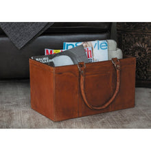 Load image into Gallery viewer, Oleander Viveros Real Leather Magazine Rack
