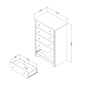Olympia 5 Drawer 31.25'' W Chest
