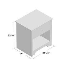 Load image into Gallery viewer, Pure White Olympia Manufactured Wood Nightstand
